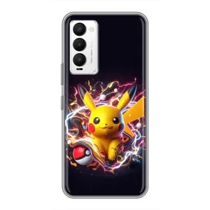 Чохол з Пікачу на Tecno Camon 18 / Camon 18P (Пікачу з м'ячем)