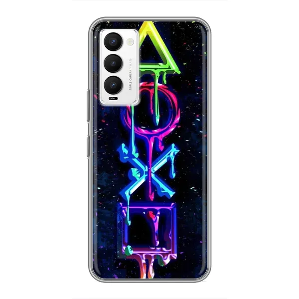 Чехол с принтом «Pleystation лого» для TECNO Camon 18 / Camon 18P