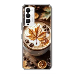 Чохол з унікальним дизайном 'Осінь з кавою' для Tecno Camon 18 / Camon 18P (Пряна кава)