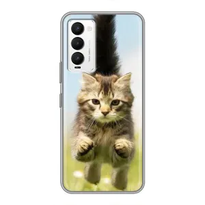 Чехлы с Котиками для Tecno Camon 18 / Camon 18P (VPrint) (Прыжок кота)