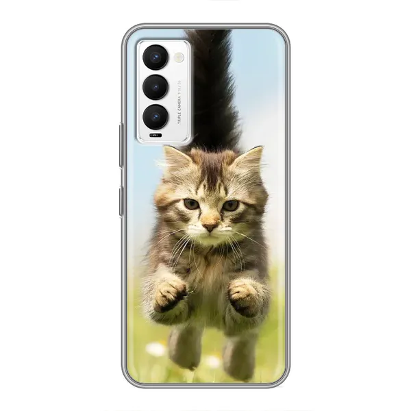 Чехол с принтом «Прыжок кота» для TECNO Camon 18 / Camon 18P