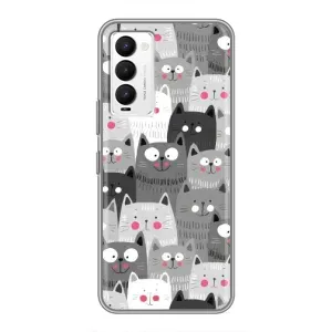 Чехлы с Котиками для Tecno Camon 18 / Camon 18P (VPrint) (Рисованные котики)