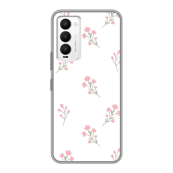 Чехол с принтом «Розовые цветы» для TECNO Camon 18 / Camon 18P