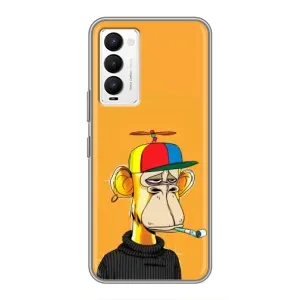 Чехлы с Обезьянами NFT для Tecno Camon 18 / Camon 18P (AlphaPrint) (Скучающая Обезьяна NFT)