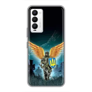 Чехлы с картинкой ЗСУ для Tecno Camon 18 / Camon 18P (AlphaPrint) (Солдат ЗСУ)
