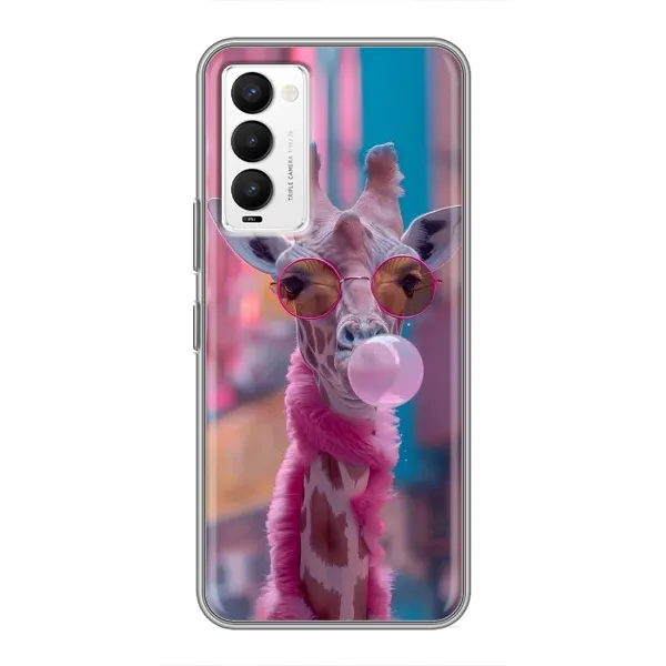 Чехол с принтом «Стильный жирав» для TECNO Camon 18 / Camon 18P Чехол с принтом «Стильный жирав» для TECNO Camon 18 / Camon 18P