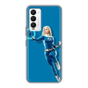 Чехол с принтом Фантастическая четверка для Tecno Camon 18 / Camon 18P (Сью Сторм полет)