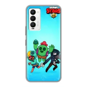 Чехлы Brawl Stars для Tecno Camon 18 / Camon 18P (AlphaPrint) (Трио героев)