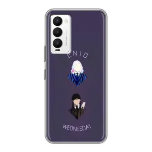 Чехлы Венсдей на Tecno Camon 18 / Camon 18P Уэнсдей (AlphaPrint) (Уэнздей и подруга)