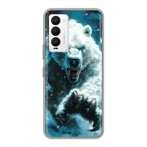Чехол с картинкой «Хищники» для Tecno Camon 18 / Camon 18P (Полярный медведь)