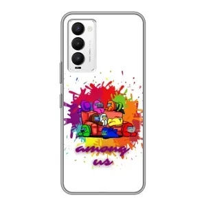 Чехол Амонг Ас для Tecno Camon 18 / Camon 18P (AlphaPrint) (Яркий АмонгАс)