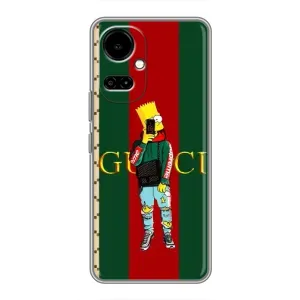 Брендновые Чехлы для TECNO Camon 19 (CI6n) / 19 Pro (CI8n) - (PREMIUMPrint) (Барт ГУЧЧИ)