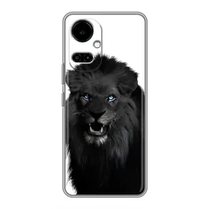 Чехлы с картинками животных TECNO Camon 19 (CI6n) / 19 Pro (CI8n) (Черный ЛЕВ)