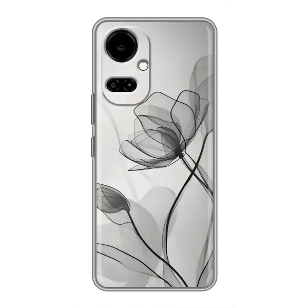 Чехол с принтом «Черные цветы» для TECNO Camon 19 (CI6n) / 19 Pro (CI8n) Чехол с принтом «Черные цветы» для TECNO Camon 19 (CI6n) / 19 Pro (CI8n)