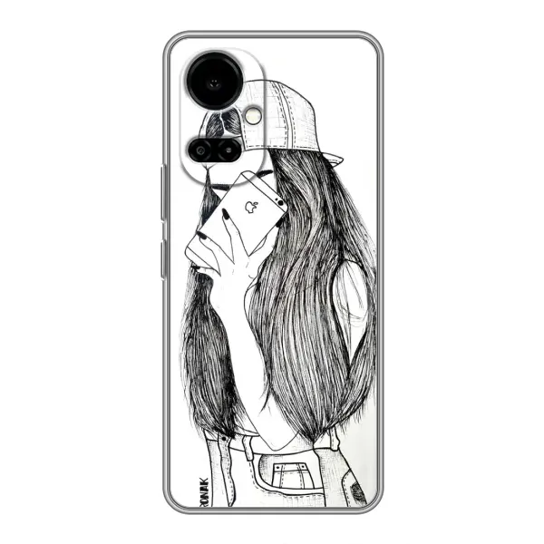 Чохол з принтом «Фото дівчини» для TECNO Camon 19 (CI6n) / 19 Pro (CI8n)