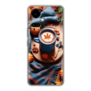 Чохол з унікальним дизайном 'Осінь з кавою' для TECNO Camon 19 (CI6n) / 19 Pro (CI8n) (Кава і гарбузики)