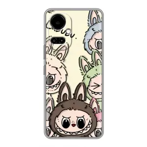 Чехол с Лабубу на TECNO Camon 19 (CI6n) / 19 Pro (CI8n) (Золотая обезьяна Bored Ape)