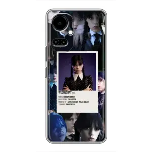Чехлы Венсдей на TECNO Camon 19 (CI6n) / 19 Pro (CI8n) Уэнсдей (AlphaPrint) (коллаж Уэнздей)