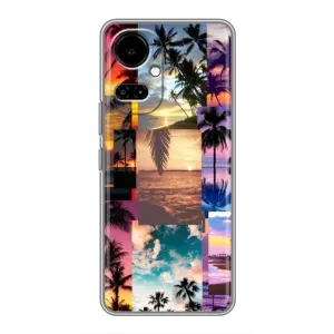 Силиконовый чехол с КАРТИНКАМИ лето для TECNO Camon 19 (CI6n) / 19 Pro (CI8n) (AlphaPrint) (Летний отпуск)