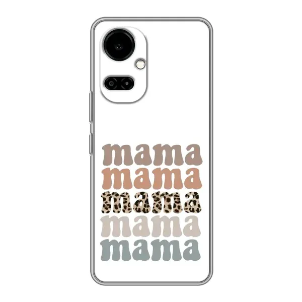 Чехол с принтом «Текстовый коллаж мама» для TECNO Camon 19 (CI6n) / 19 Pro (CI8n)