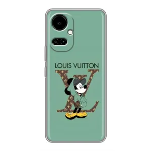Чехлы Луи Витон для TECNO Camon 19 (CI6n) / 19 Pro (CI8n) (AlphaPrint - LOUIS VUITTON) (Микки Маус LV)