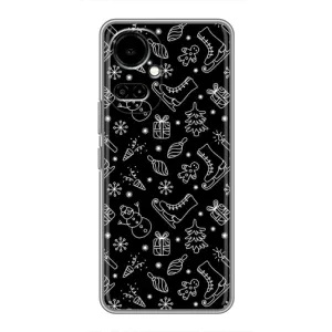 Новогодние, Праздничные Чехлы для TECNO Camon 19 (CI6n) / 19 Pro (CI8n) - 2024 год (Новогодний фон)