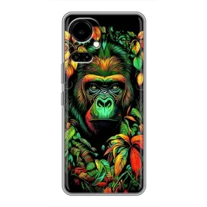 Чохол з Мавпами TECNO Camon 19 (CI6n) / 19 Pro (CI8n) - (AlphaPrint) (Мавпа в квітах)