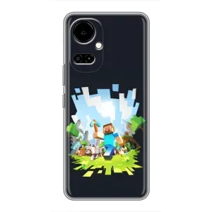 Чохол Майнкрафт на TECNO Camon 19 (CI6n) / 19 Pro (CI8n) (AlphaPrint) Minecraft (персонажі Minecraft)