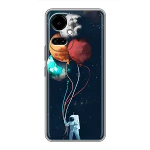 Космические Чехлы для ТЕКНО Камон 19 (СИ6н) / 19 Про (СИ8н) (VPrint) (Планеты шарики)
