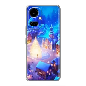 Рождественские Чехлы для TECNO Camon 19 (CI6n) / 19 Pro (CI8n) (VPrint) (Рождественский город)