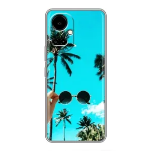 Силиконовый чехол с КАРТИНКАМИ лето для TECNO Camon 19 (CI6n) / 19 Pro (CI8n) (AlphaPrint) (Взгляд лето)