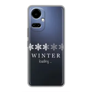 Зимние Чехлы для ТЕКНО Камон 19 (СИ6н) / 19 Про (СИ8н) - прозрачный фон (Winter loading)