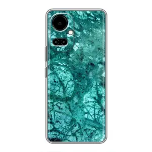 Мраморний чехол на TECNO Camon 19 (CI6n) / 19 Pro (CI8n) (VPrint) (Зелений мрамор)