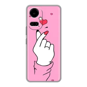 Чехол с принтом для TECNO Camon 19 (CI6n) / 19 Pro (CI8n) (AlphaPrint - Знак сердечка)