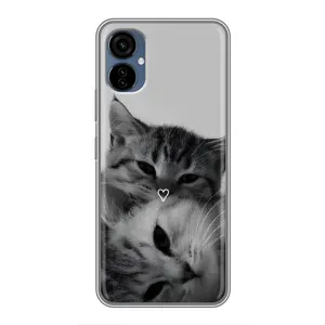 Чехол с рисунком кот на TECNO Camon 19 Neo (Пара котов)