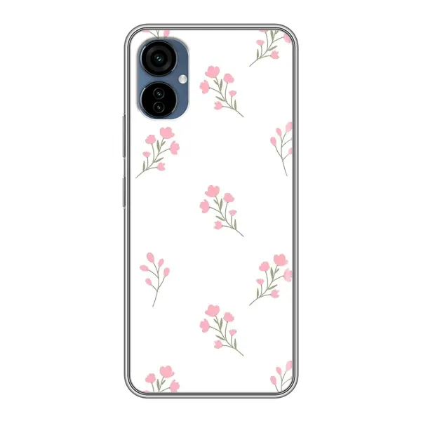 Чехол с принтом «Розовые цветы» для TECNO Camon 19 Neo