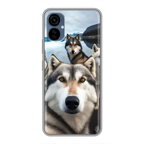 Чехол с принтом «Селфи ХАски» для TECNO Camon 19 Neo Чехол с принтом «Селфи ХАски» для TECNO Camon 19 Neo