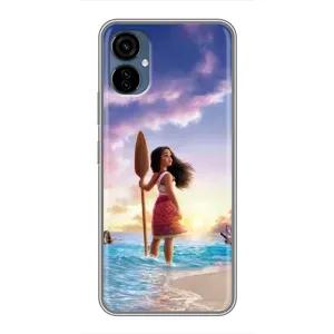 Чохол з мультфільмом Ваяна TECNO Camon 19 Neo (Моана з веслом)