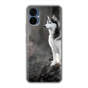Чохол з Хаскі TECNO Camon 19 Neo - (AlphaPrint) (Вірний собака)