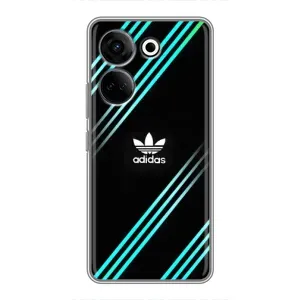 Чехлы Адидас для Tecno Camon 20 Pro (AlphaPrint) (Адидас с полосами)