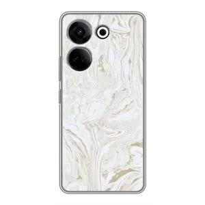 Мраморный чехол на Tecno Camon 20 Pro (VPrint) (Белый мрамор)