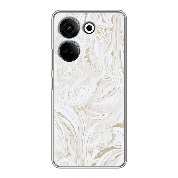 Чохол з принтом «Білий мрамор» для TECNO Camon 20 Pro
