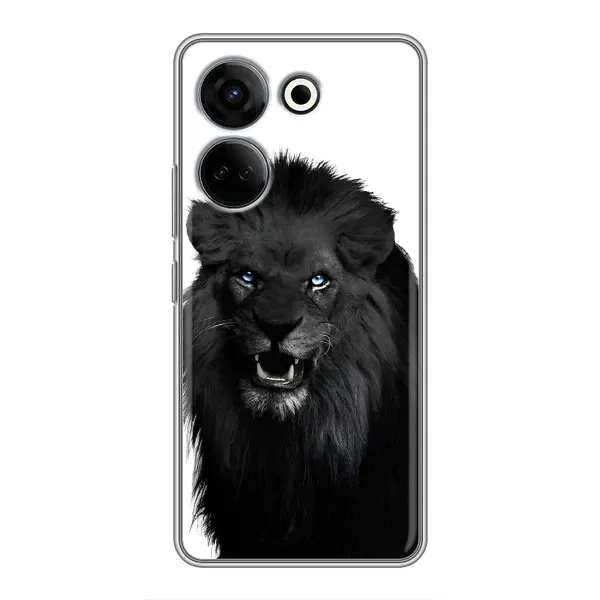 Чехол с принтом «Черный ЛЕВ» для TECNO Camon 20 Pro