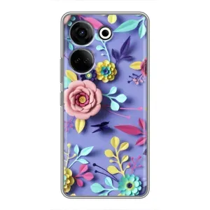 Чехлы с Цветами для Tecno Camon 20 Pro (VPrint) (Цветочный дизайн)
