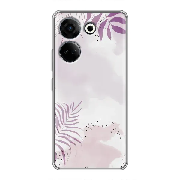 Чехол с принтом «Фиолетовые листья» для TECNO Camon 20 Pro