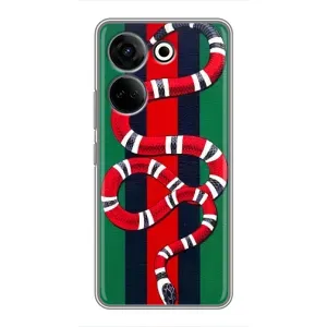Чехлы ГУЧЧИ для Техно Камон 20 Про (AlphaPrint) (Gucci змия)