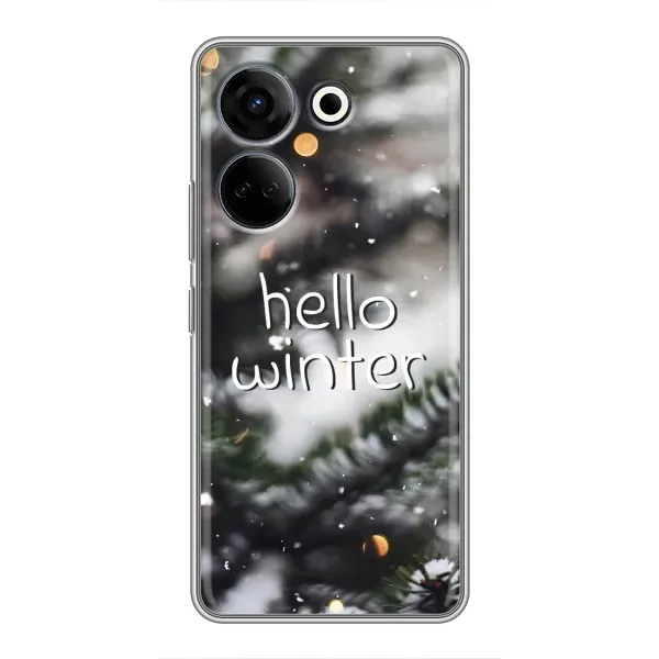 Чехол с принтом «Hello winter» для TECNO Camon 20 Pro