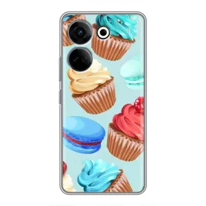 Чехлы с Фруктами для Tecno Camon 20 Pro (VPrint) (Кексики)