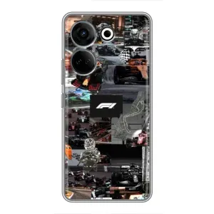 Чохол Формула1 на Tecno Camon 20 Pro (Гоночний колаж Ф1)