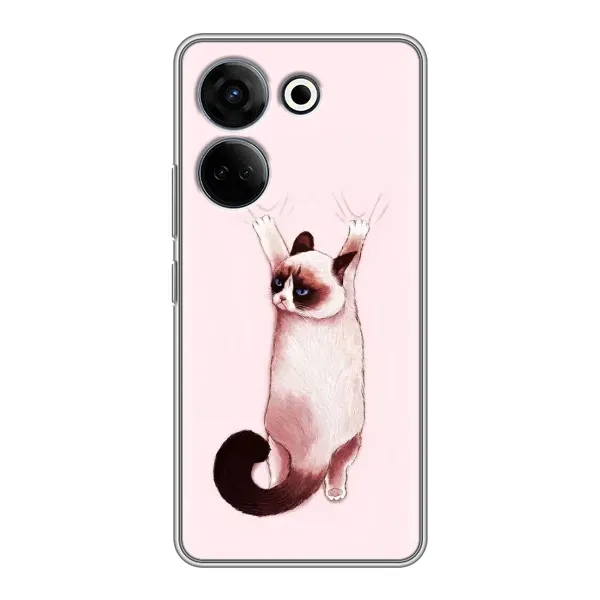 Чехол с принтом «Котик падает» для TECNO Camon 20 Pro Чехол с принтом «Котик падает» для TECNO Camon 20 Pro